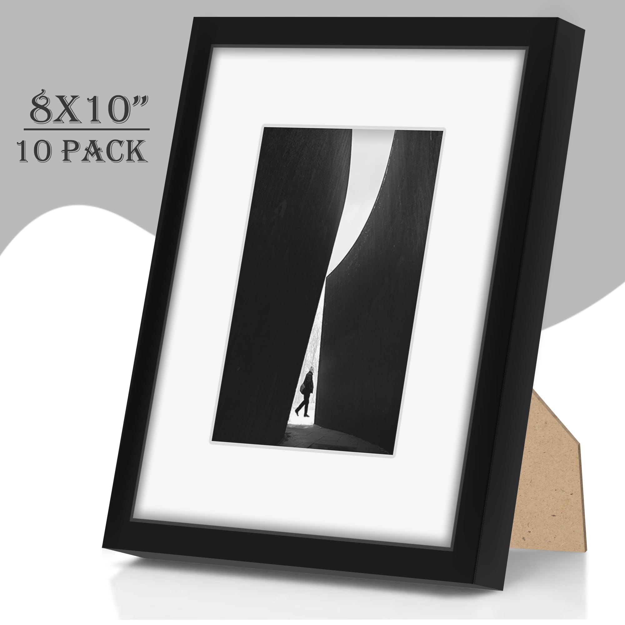 Fisnish cadre 8x10 détail du bord MDF, robuste pour une longue tenue