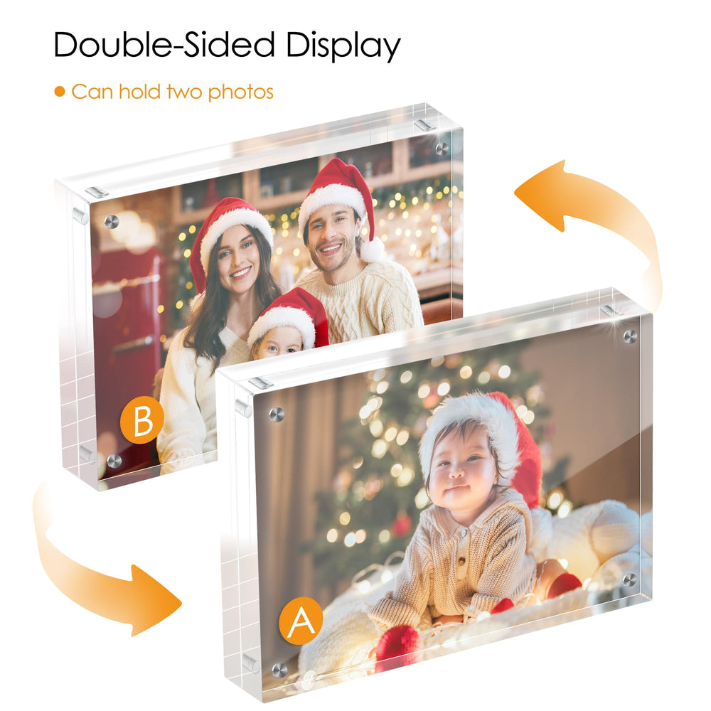 Fisnish double-face affichage deux photos opposées utile pour présentoir central