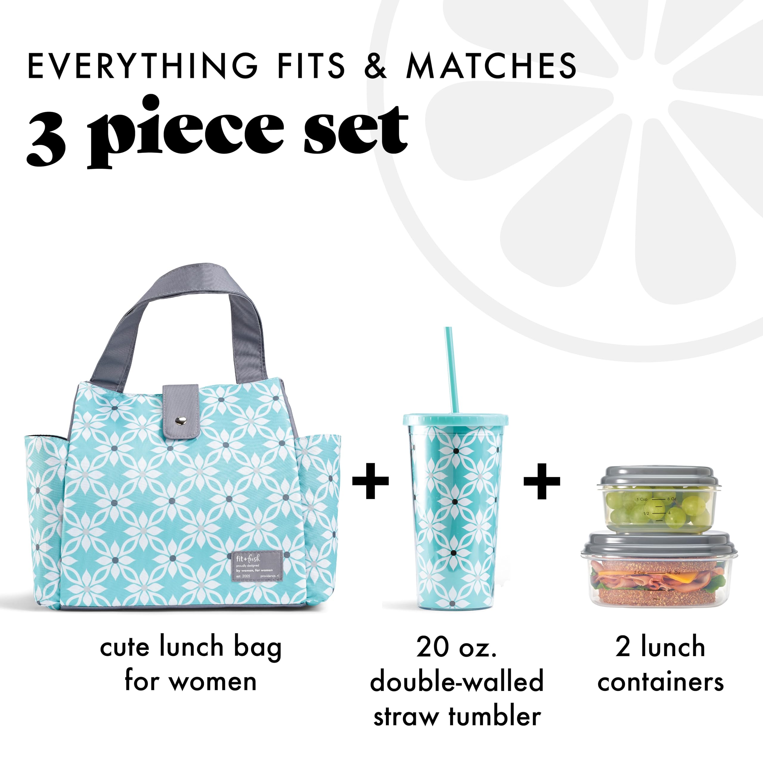 Fit & Fresh gobelet isolé 20 oz inclus pour boissons plus longues