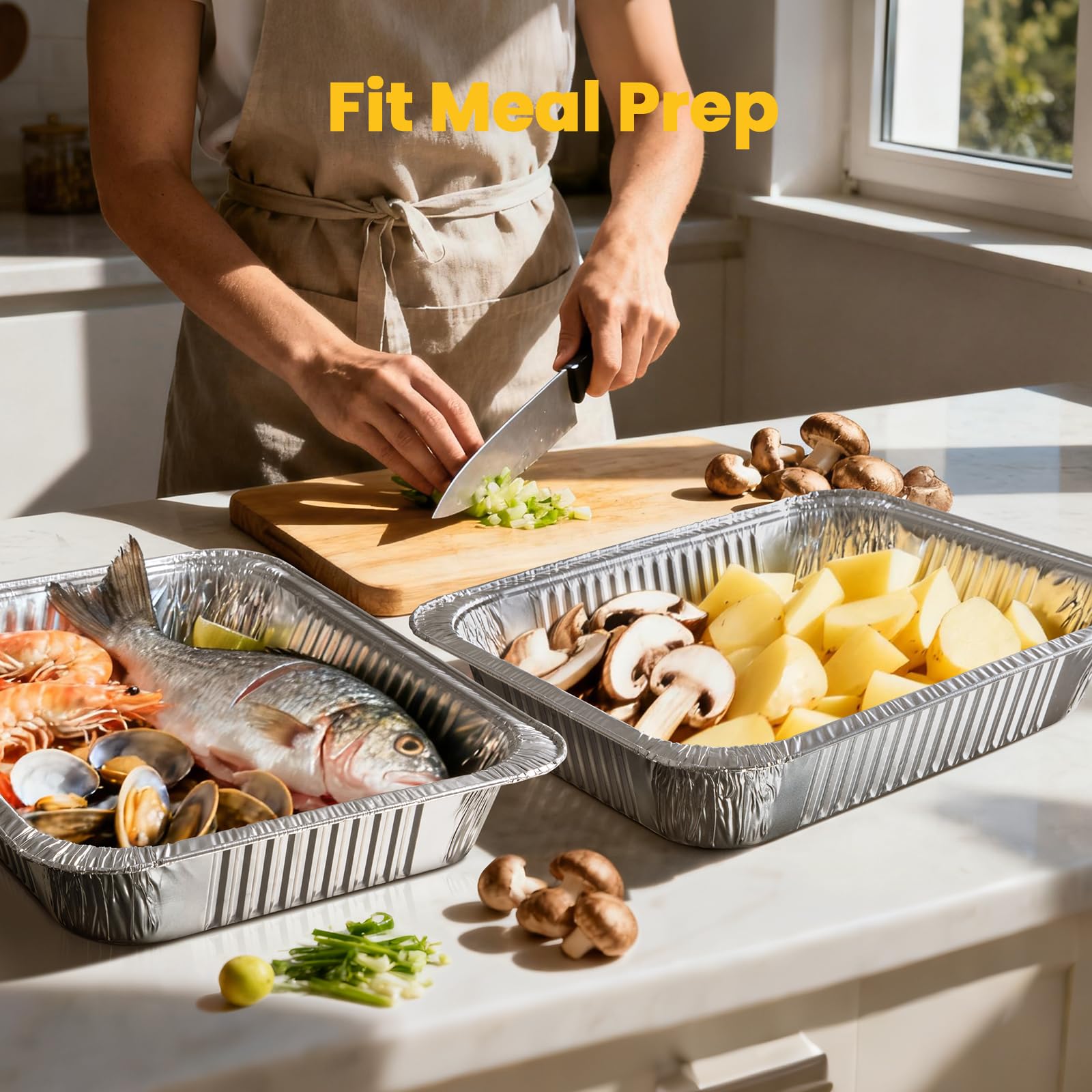 Fit Meal Prep détail de l'étiquette montrant dimensions et caractéristique recyclable