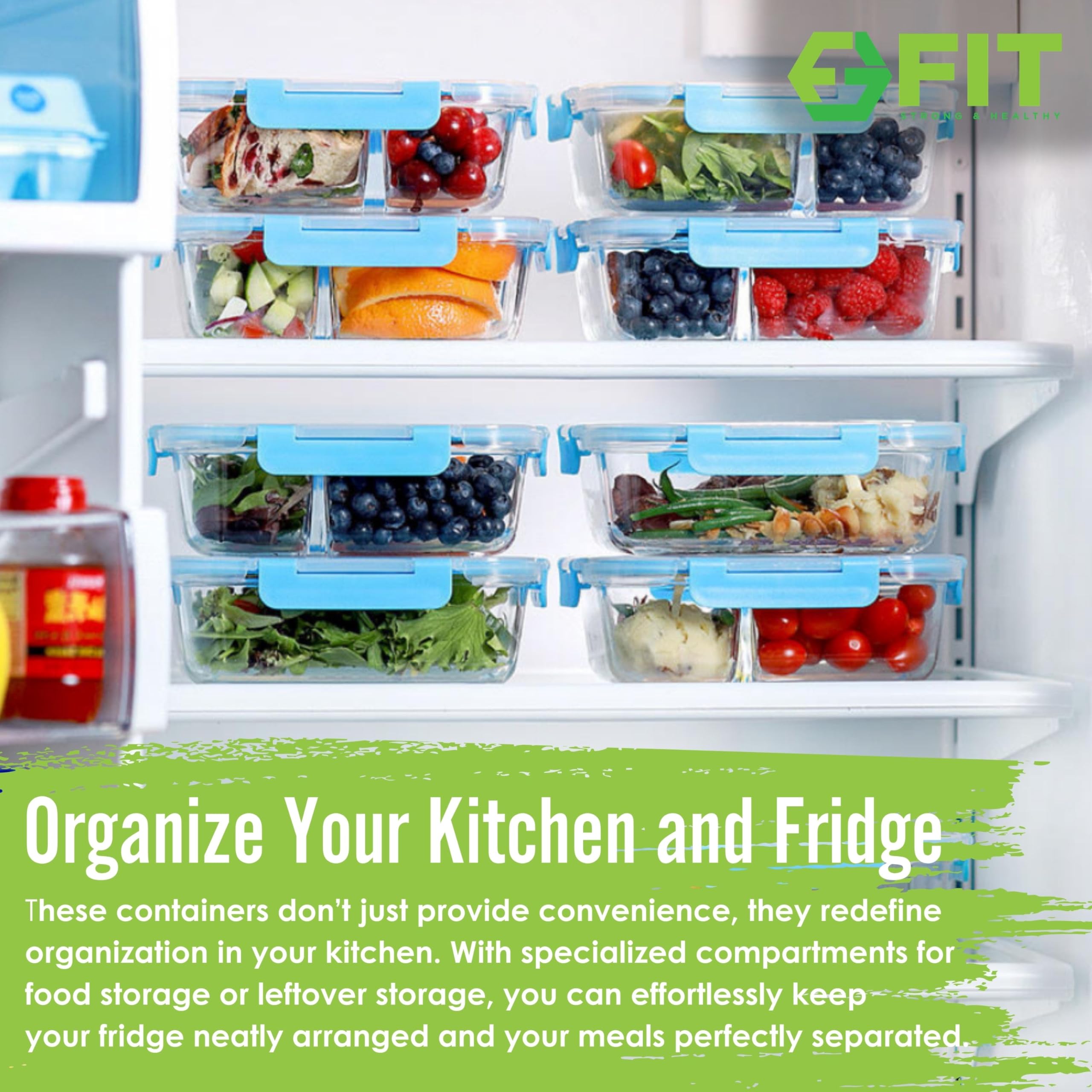 FIT Strong & Healthy trois boîtes empilées pour rangement gain de place