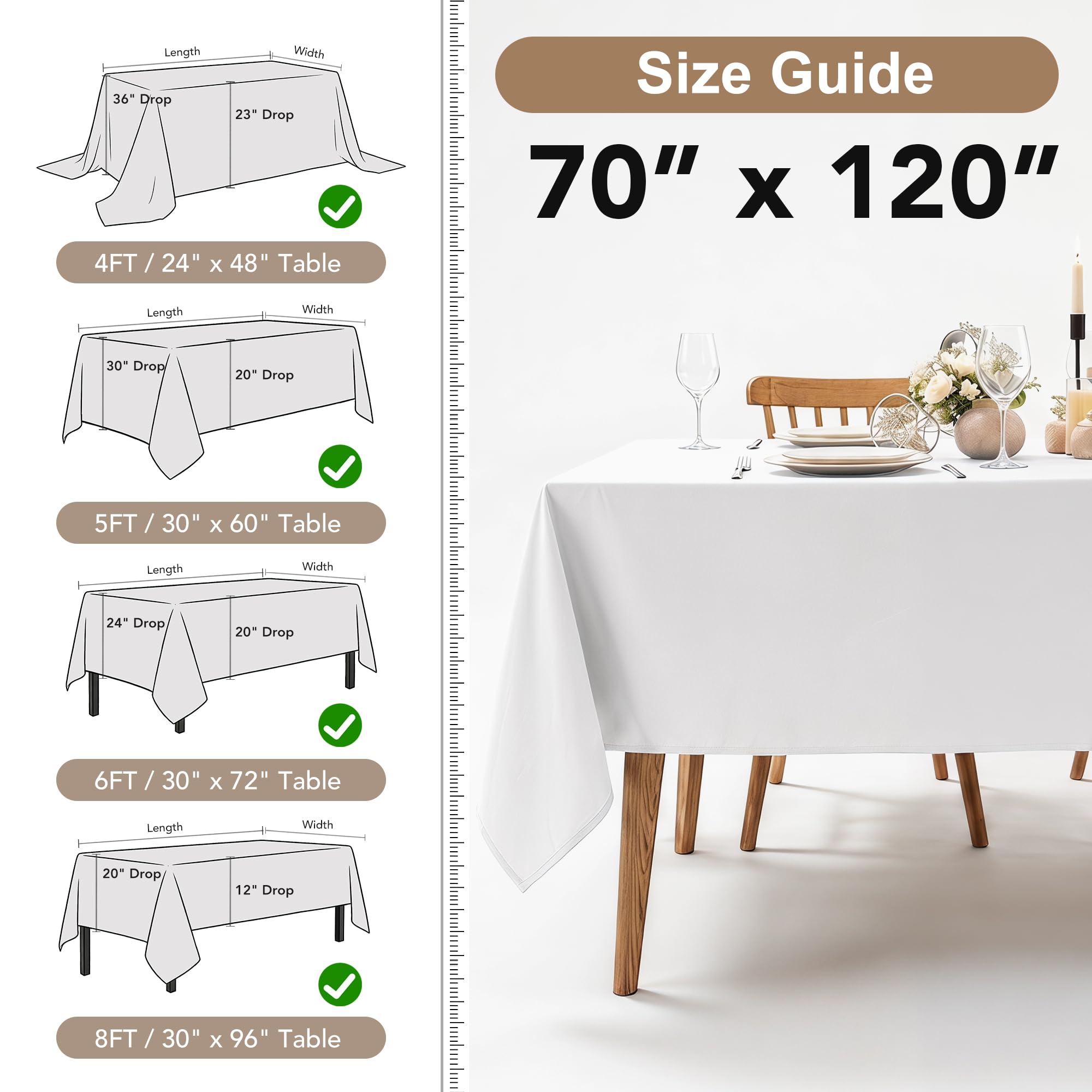 Fitable nappe sur table dressée, élégance pour service et réception