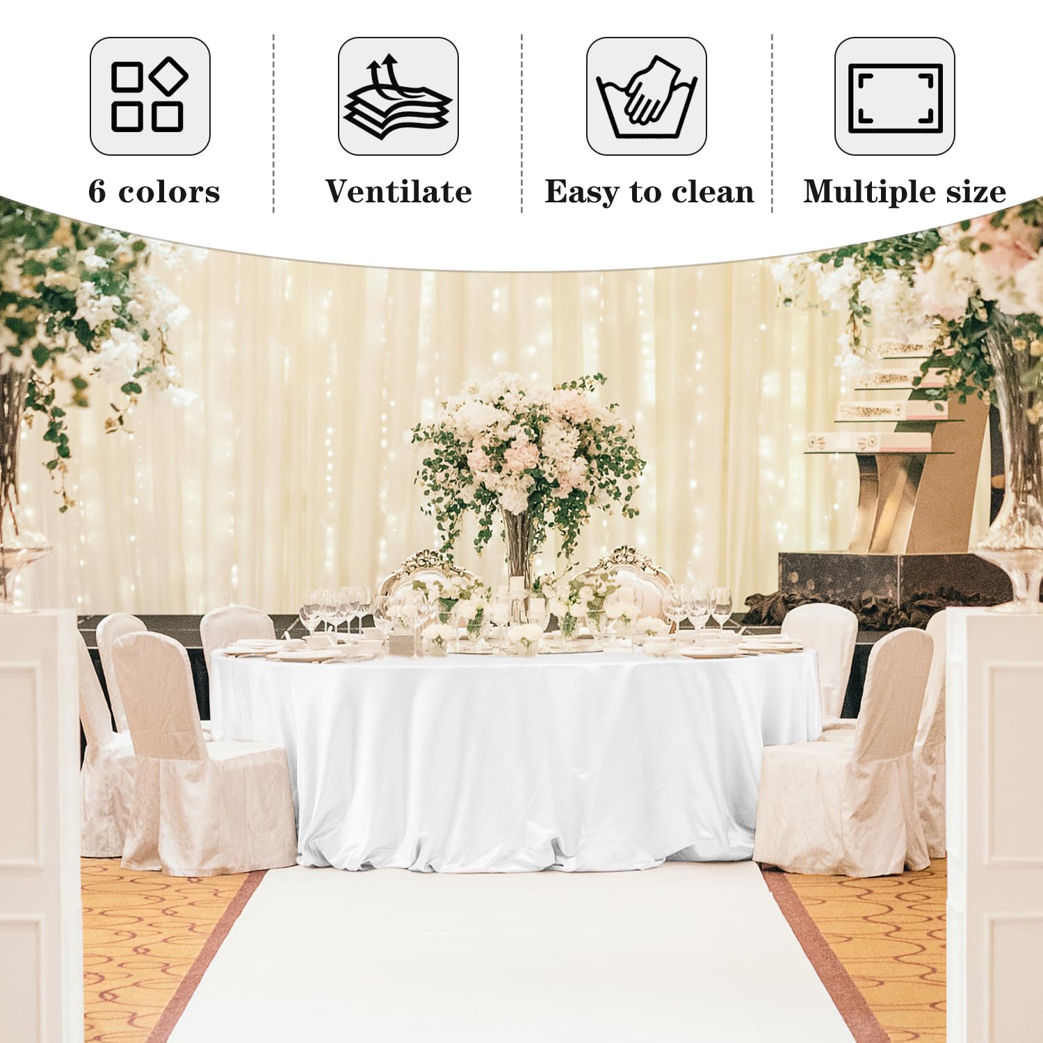 Fitable comparaison taille sur table, ajuste tables 36" à 84"