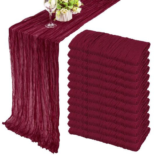 Fivenl chemin de table bordeaux vue frontale pour décoration élégante