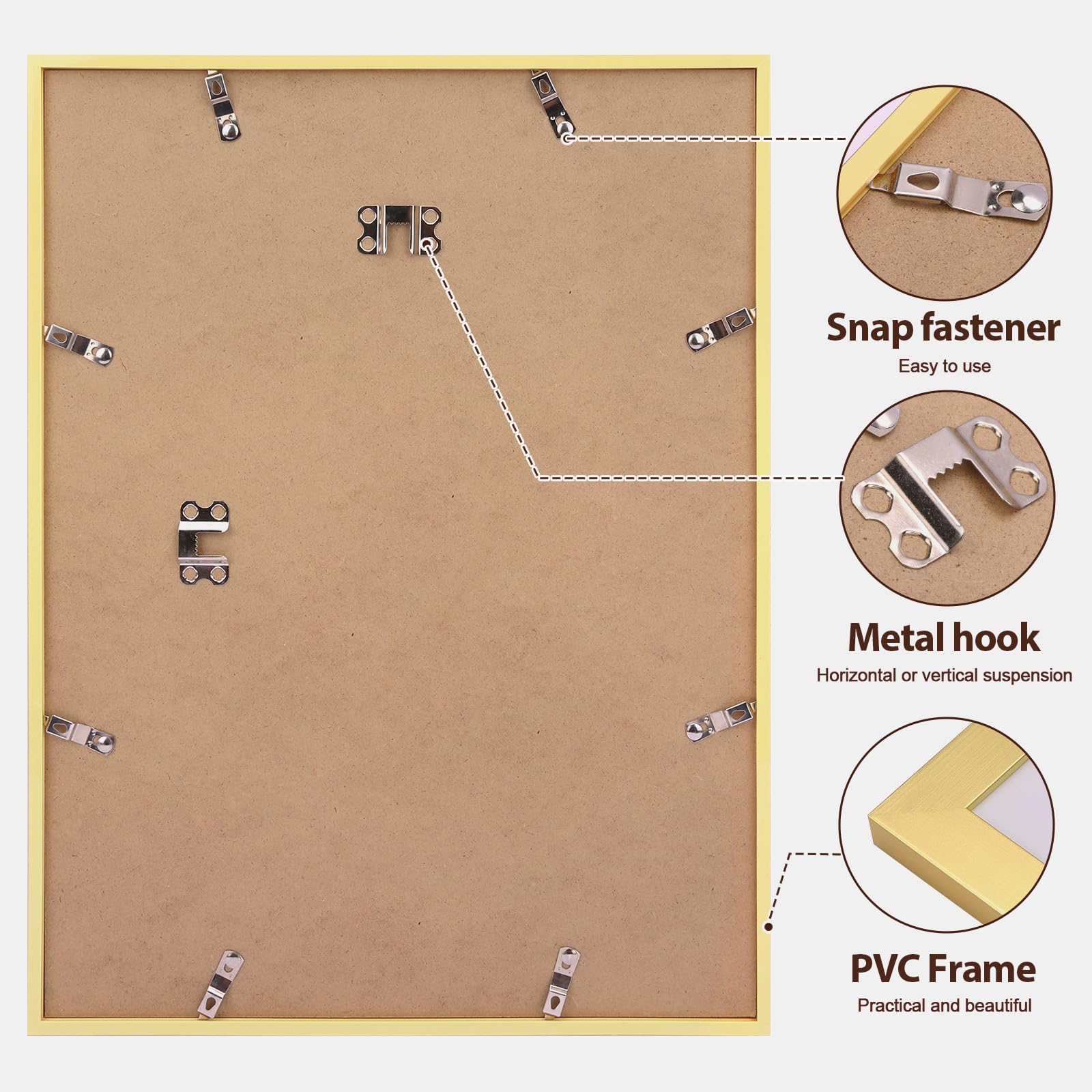 Fixwal dos du cadre montrant système de montage pratique