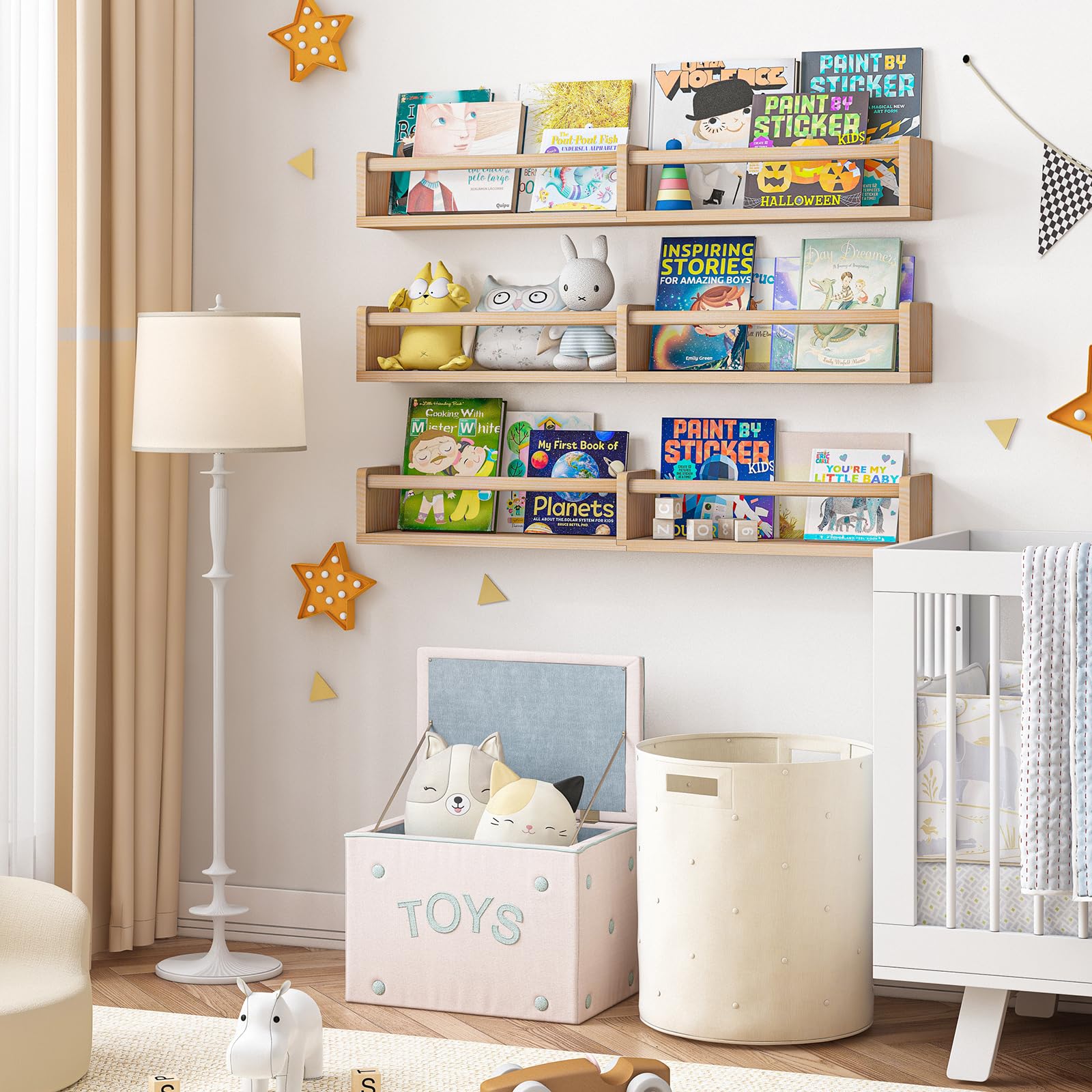 Fixwal étagère près de jouets pour comparaison d'échelle, gain d'espace