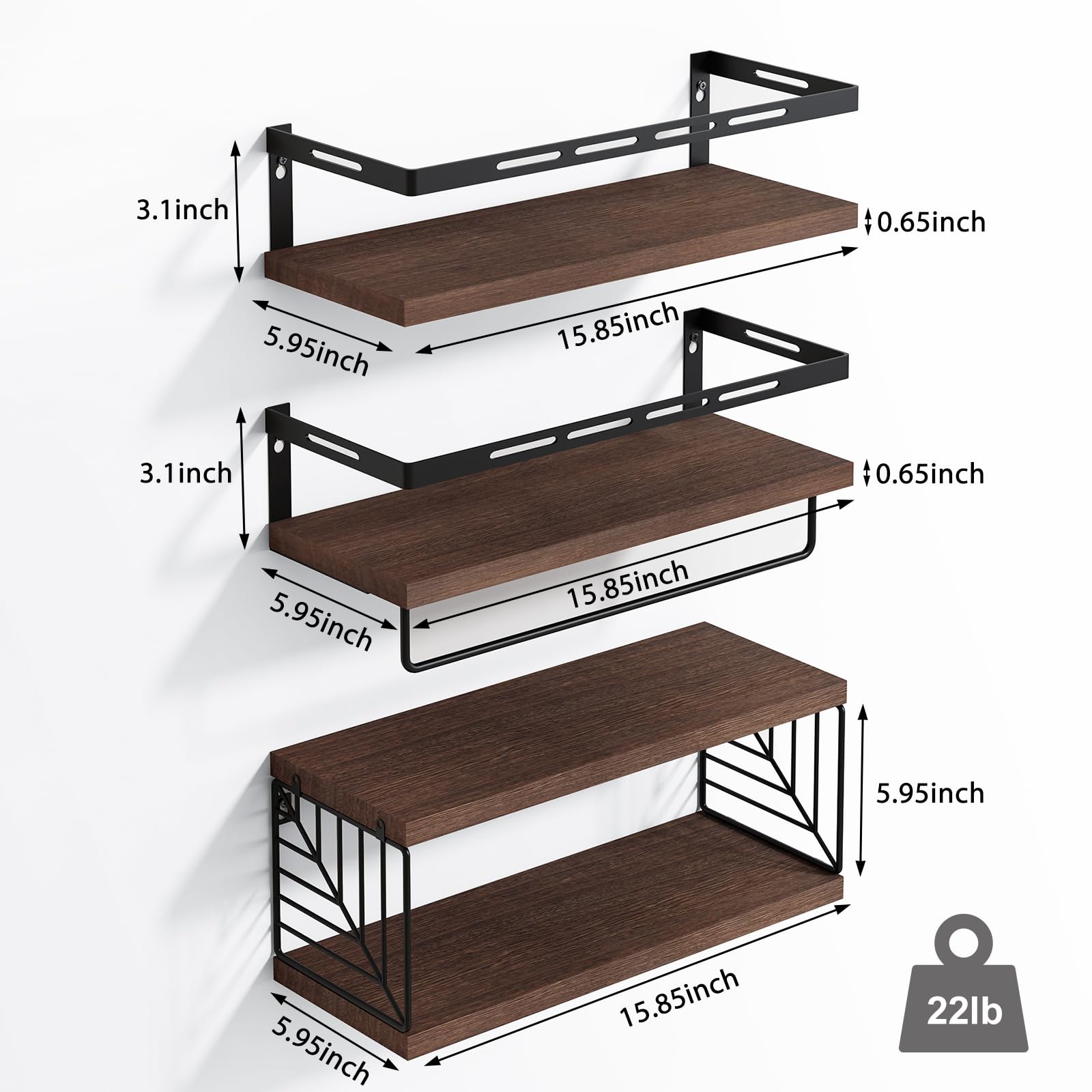 Fixwal détail cadre métal et accent feuille montrant design solide