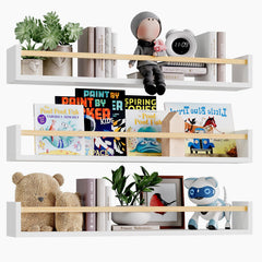 Fixwal vue avant étagère exposant livres et peluches bénéfice rangement accessible