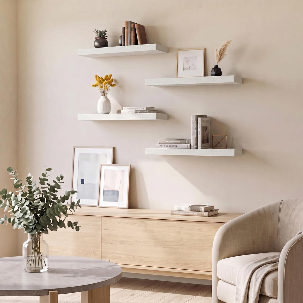Fixwal ensemble de quatre étagères montées décoration harmonieuse