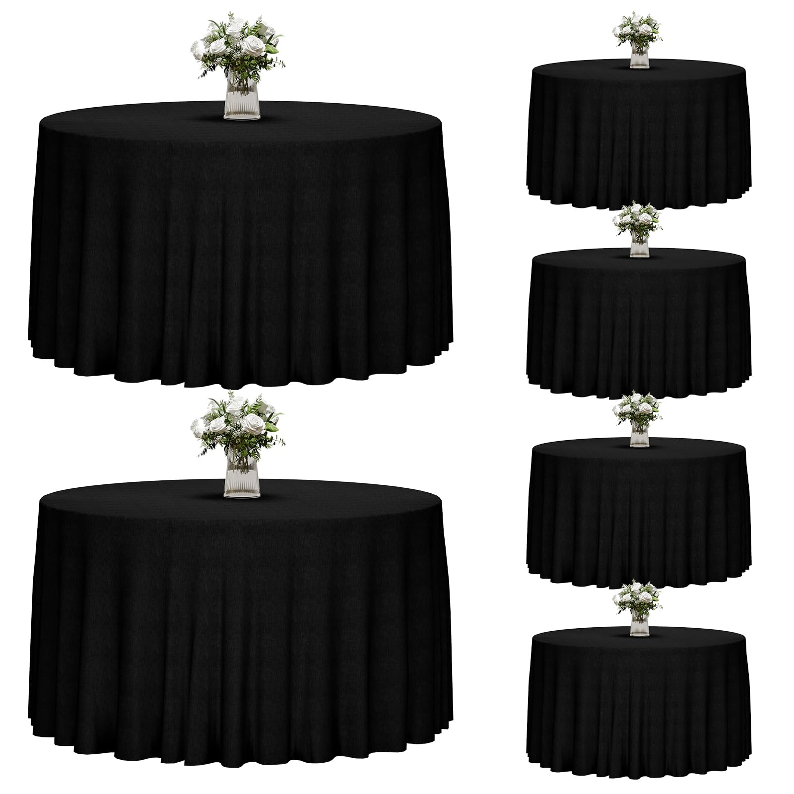 Fixwal nappe ronde 120 pouces vue frontale, protection élégante de table