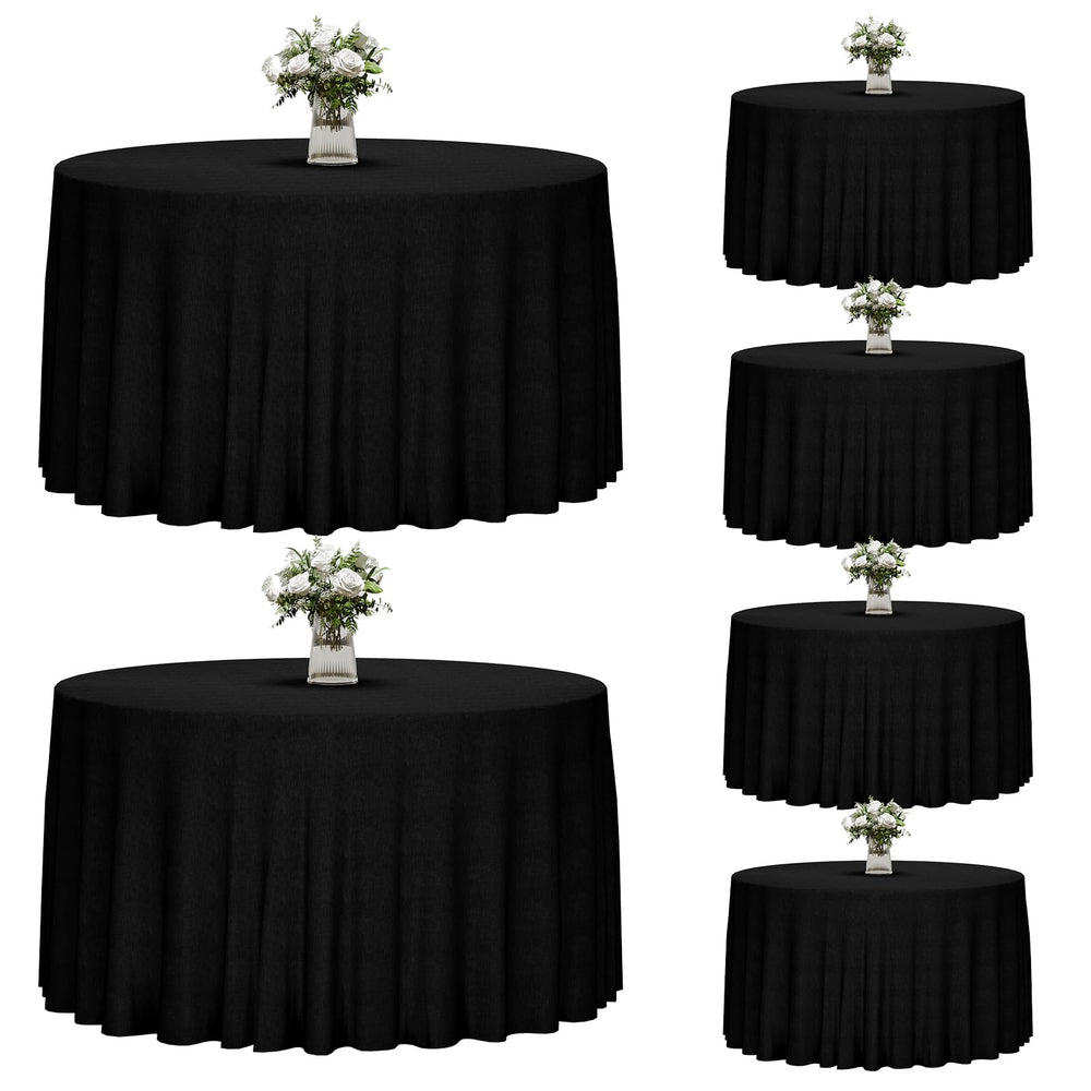 Fixwal nappe ronde 120 pouces vue frontale, protection élégante de table