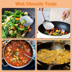 FJNATINH spatule utilisée dans un wok pour retourner légumes sans les abîmer