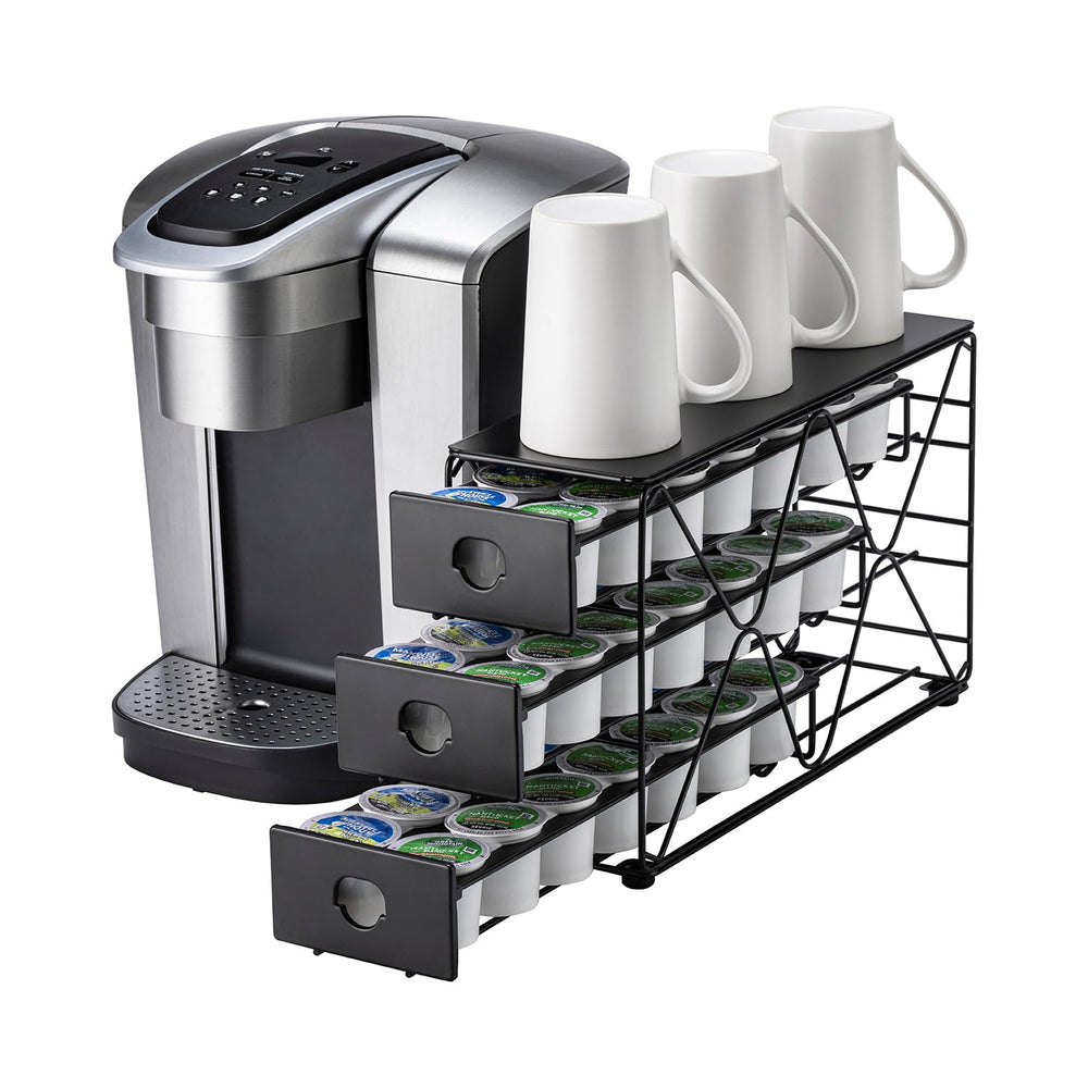 FlagShip vue frontale du porte-capsules, rangement compact et visible