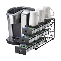 FlagShip vue frontale du porte-capsules, rangement compact et visible