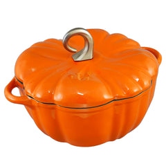 Flavehc cocotte citrouille intérieur émaillé mat facilitant le démoulage