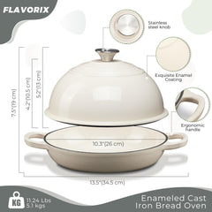 FLAVORIX cocotte vue de profil montrant le dôme, favorise la levée homogène