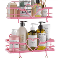 FLCITY étagère douche face avant rose, rangement esthétique