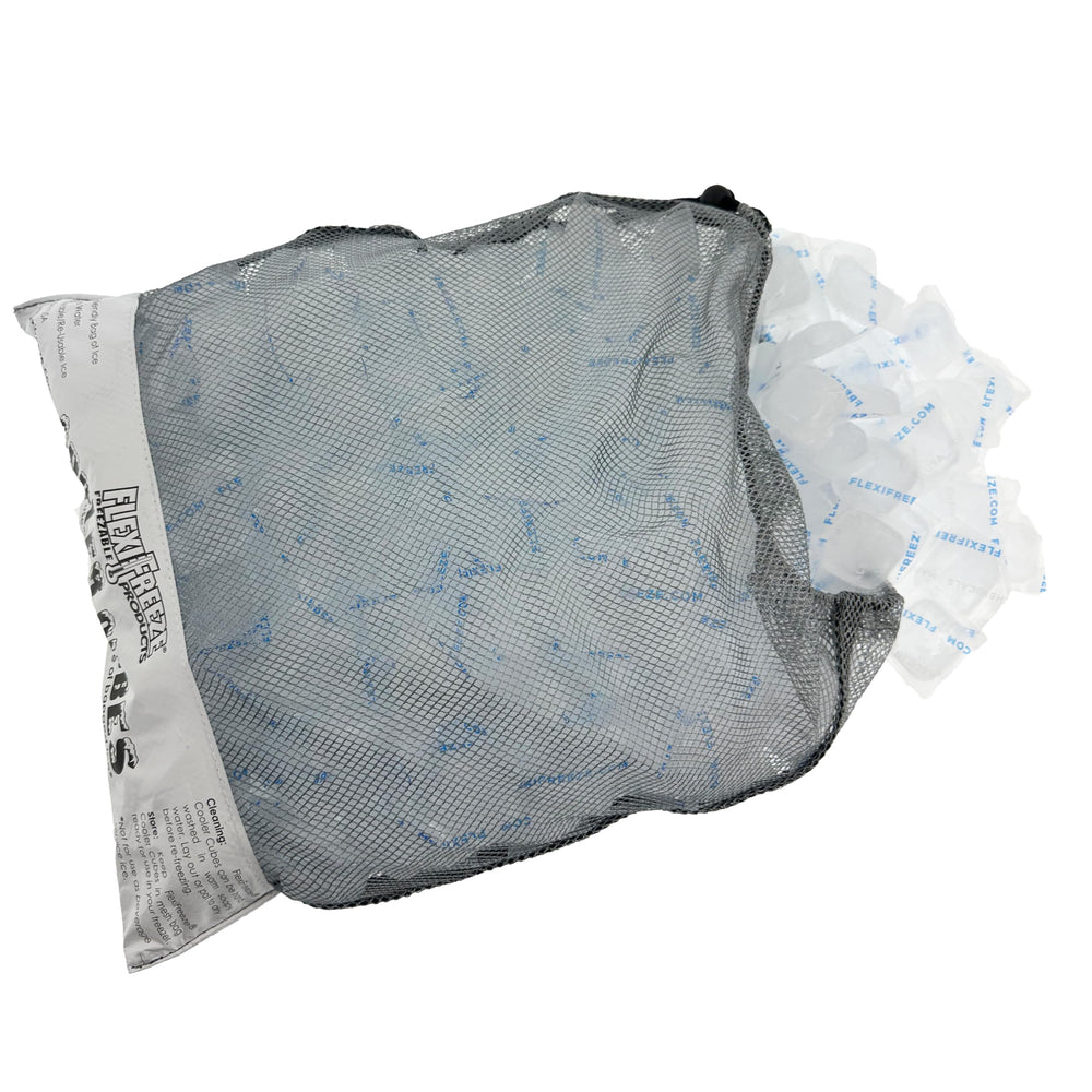FlexiFreeze emballage avant montrant 8 lb et fonctionnalité sans désordre