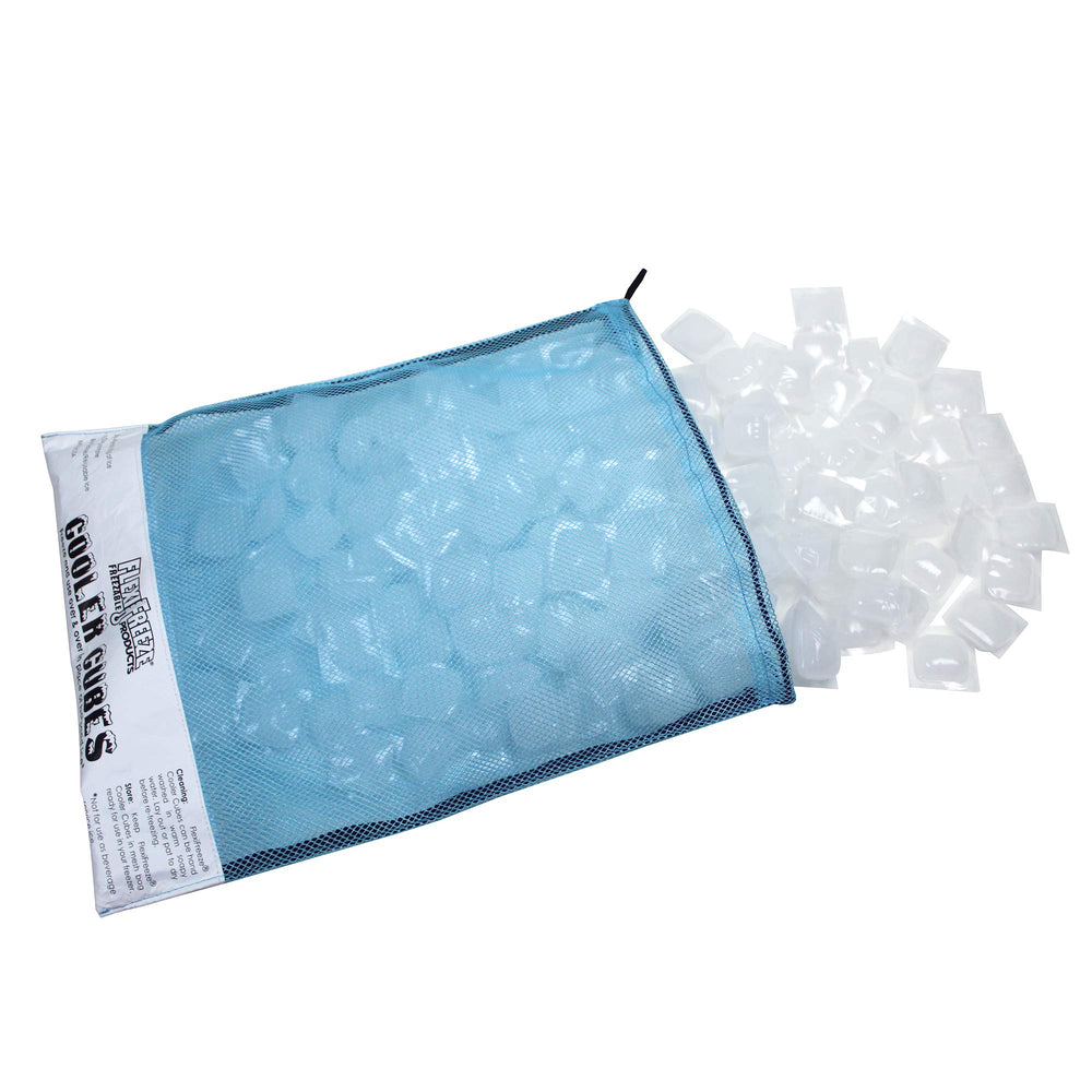 FlexiFreeze emballage avant montrant le sac de 5 lb et les cubes, facilite le transport