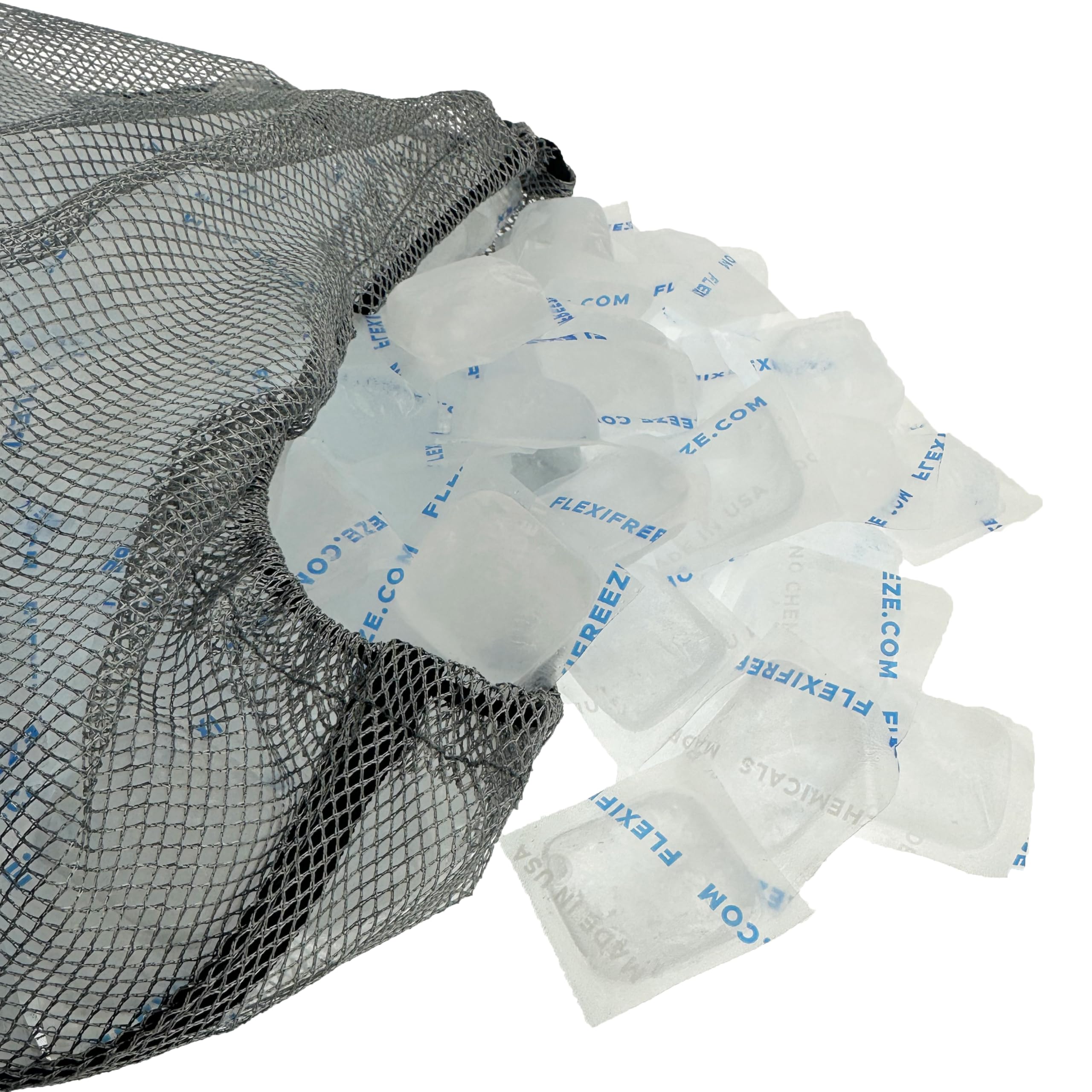FlexiFreeze gros plan sur texture de glaçon garantissant refroidissement efficace