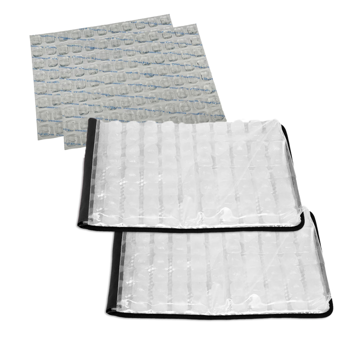 FlexiFreeze tapis face avant montrant design noir et rangement propre