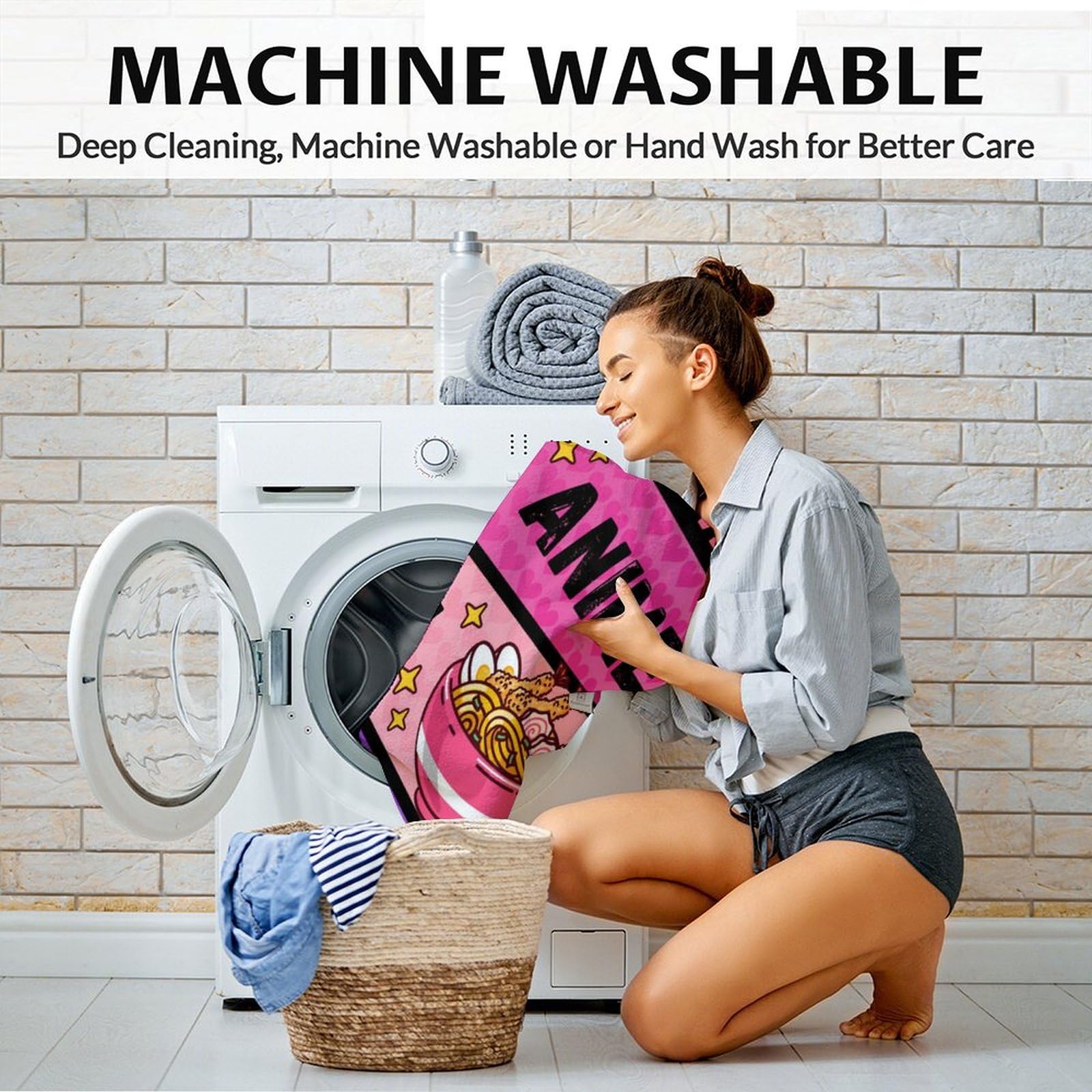 FLEXIMX plaid à côté d’un coussin pour visualiser la taille pratique