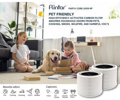 Flintar filtre montré à l'échelle d'une main pour visualiser taille et installation facile