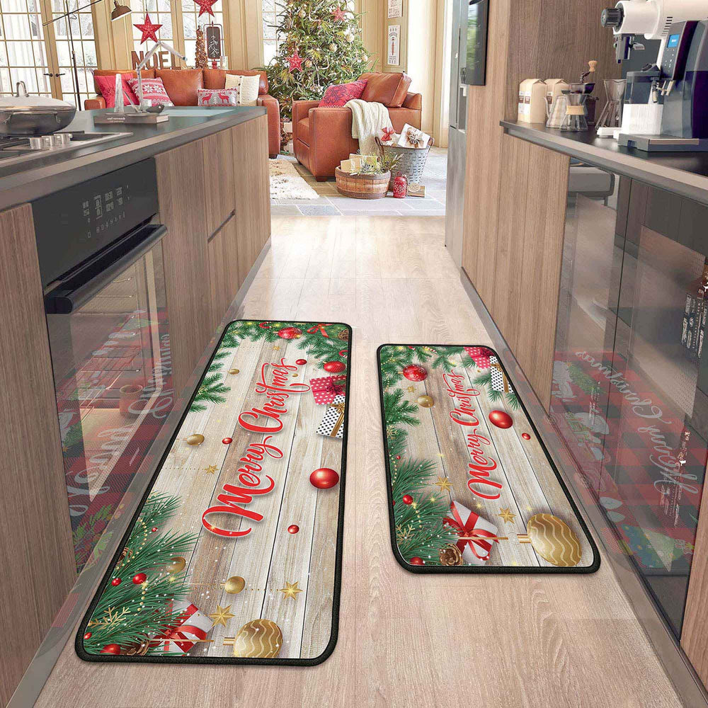 flippana vue frontale du tapis de Noël, protection antidérapante