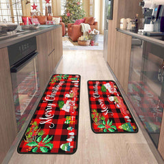 flippana ensemble de deux tapis de Noël vue frontale protégeant le sol