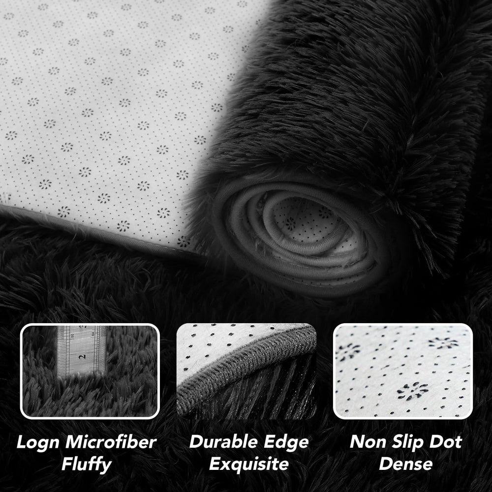Fluffyrug tapis placé au pied du lit offrant confort pour se lever