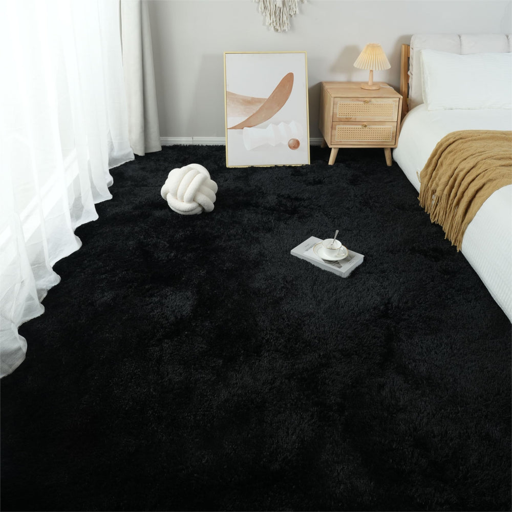 Fluffyrug comparaison d'échelle montrant dimensions 5x7 pour chambre