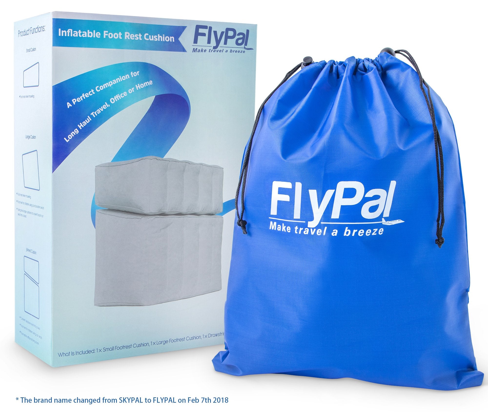 Flypal plié et rangé dans un sac à main prêt pour le voyage et facile à transporter