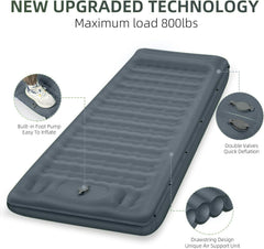 FNARMW matelas gonflé avec oreiller intégré pour sommeil amélioré