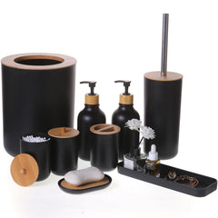 FNGJMJG ensemble mat noir face avant montrant toutes les 9 pièces pour un rangement complet
