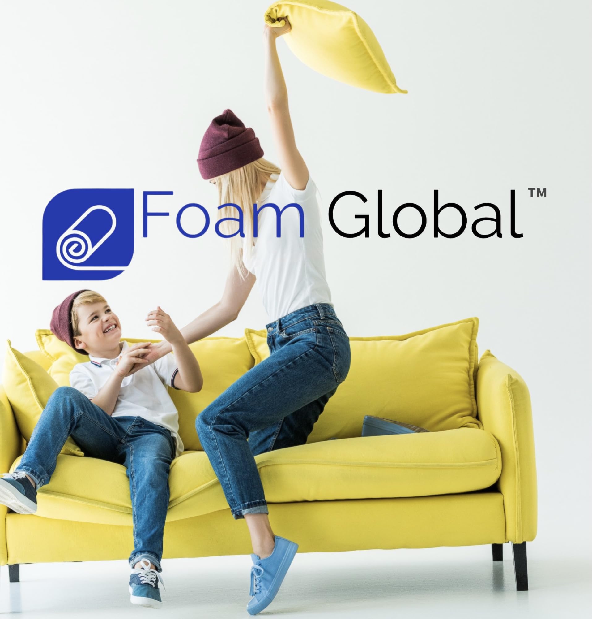 Foam Global étiquette CertiPUR‑US visible, preuve de qualité et sécurité