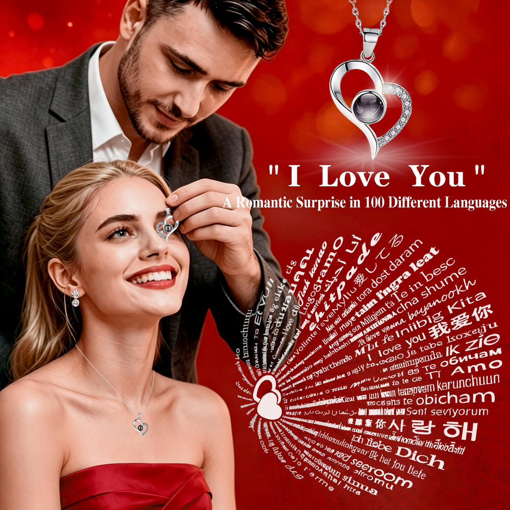 FOCIE détail du collier cœur « I Love You », bijou discret et symbolique