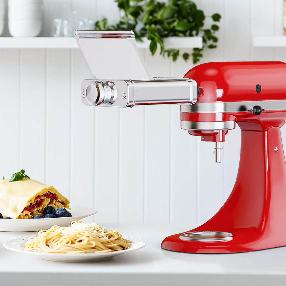 FOCOLLK accessoire fixé au KitchenAid dans une cuisine familiale organisée