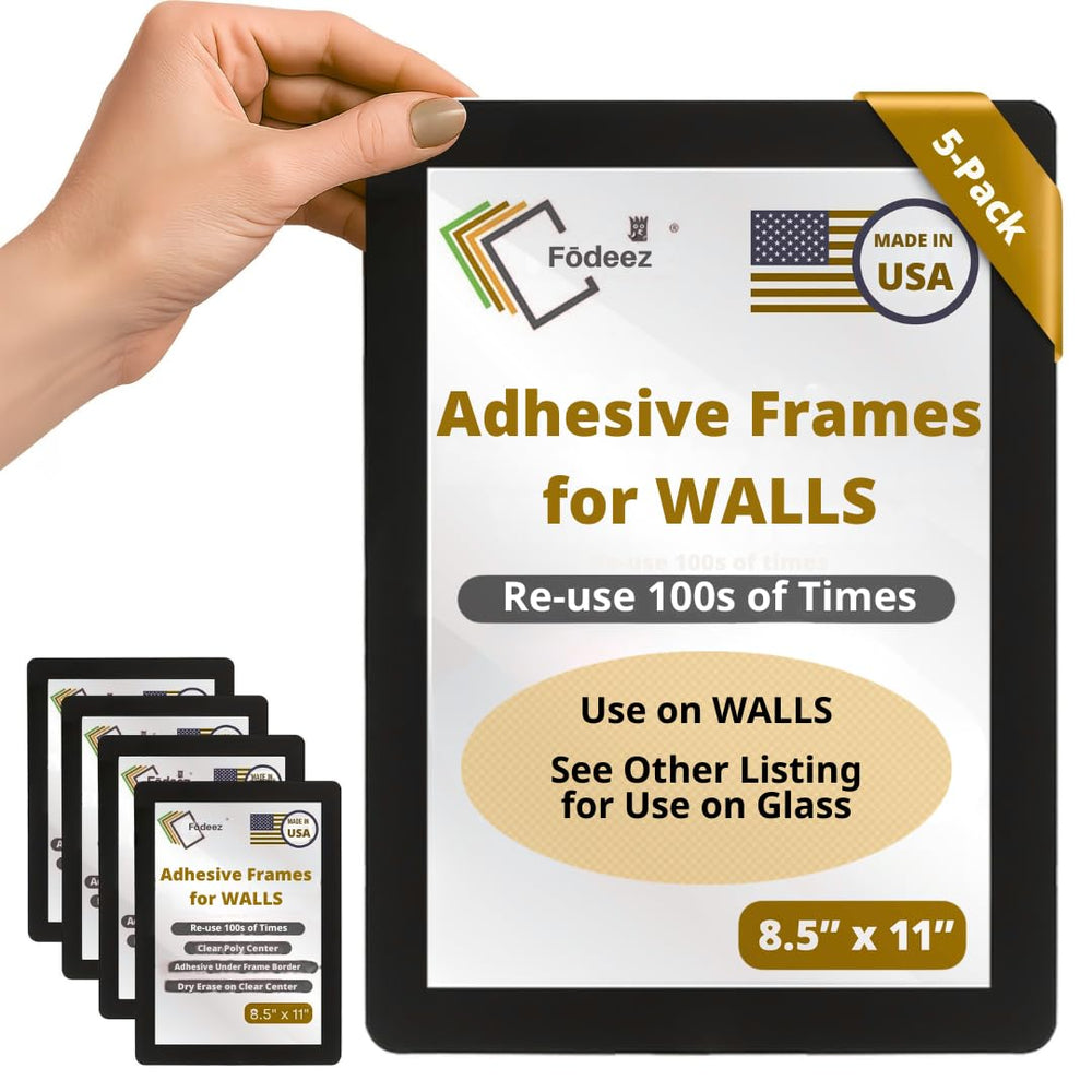Fodeez cadre avant pack montrant cinq cadres noirs pour affichage propre