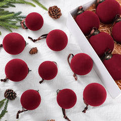 Foilswirl emballage avant montrant 36 boules rouge velours, idéal pour préparation rapide
