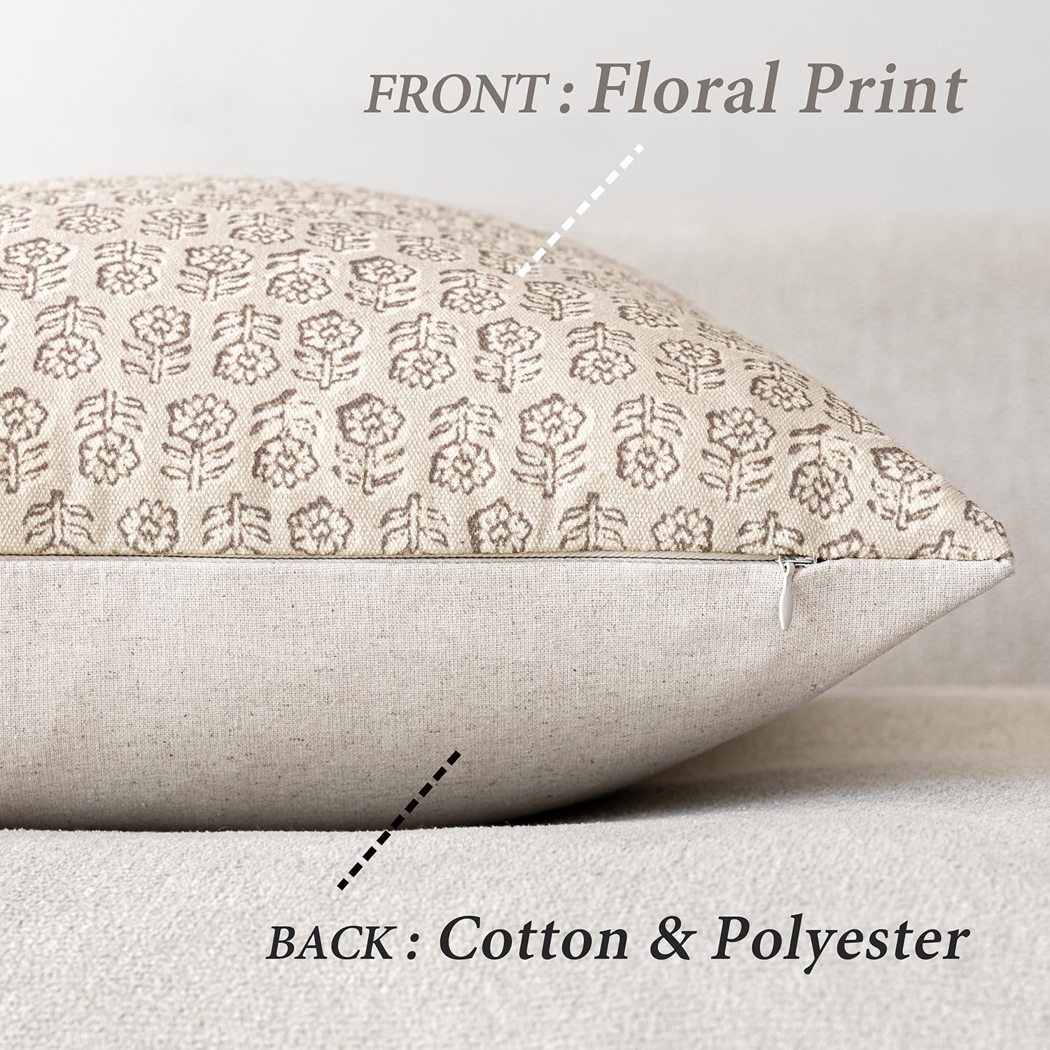 Foindtower gros plan tissu coton-polyester, texture douce résistante