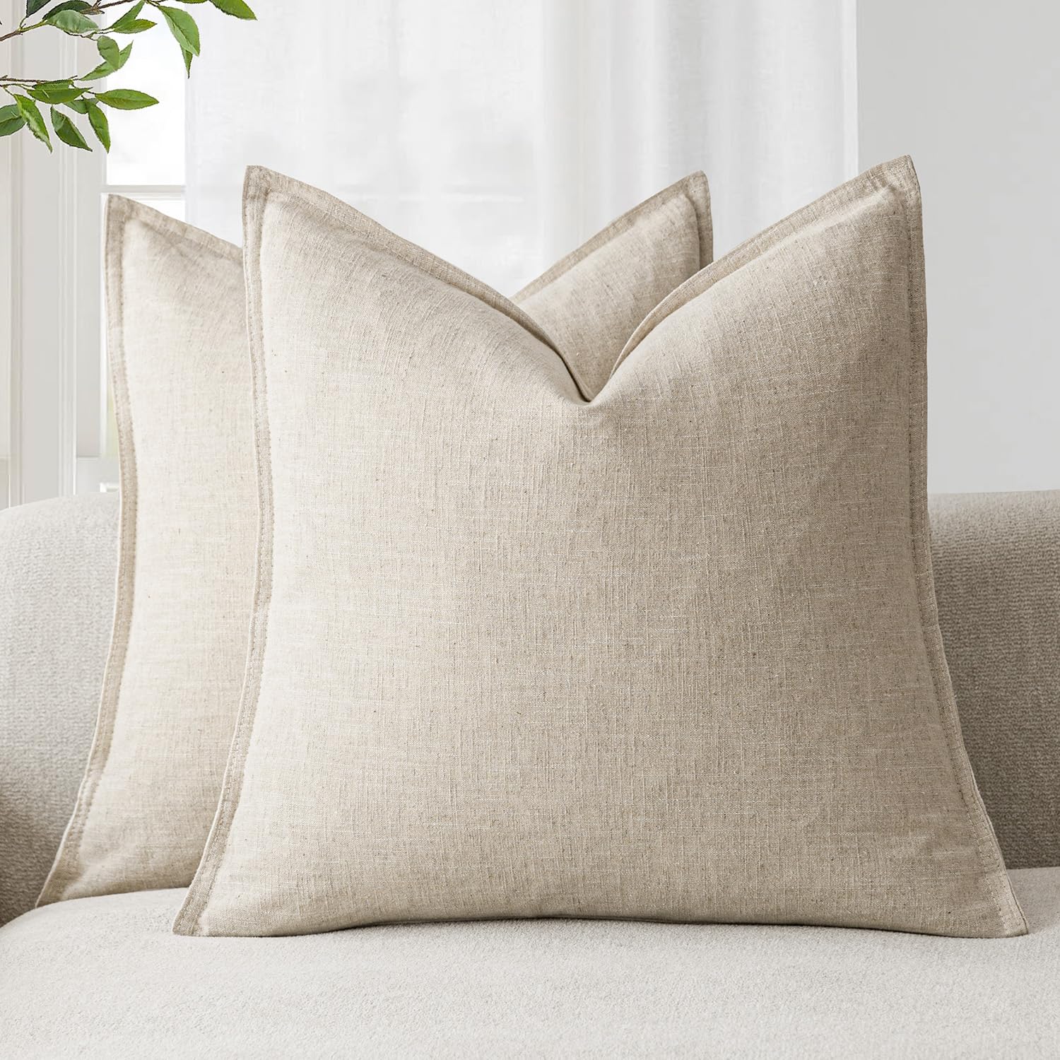 Foindtower housse devant beige naturel ajoute chaleur décorative