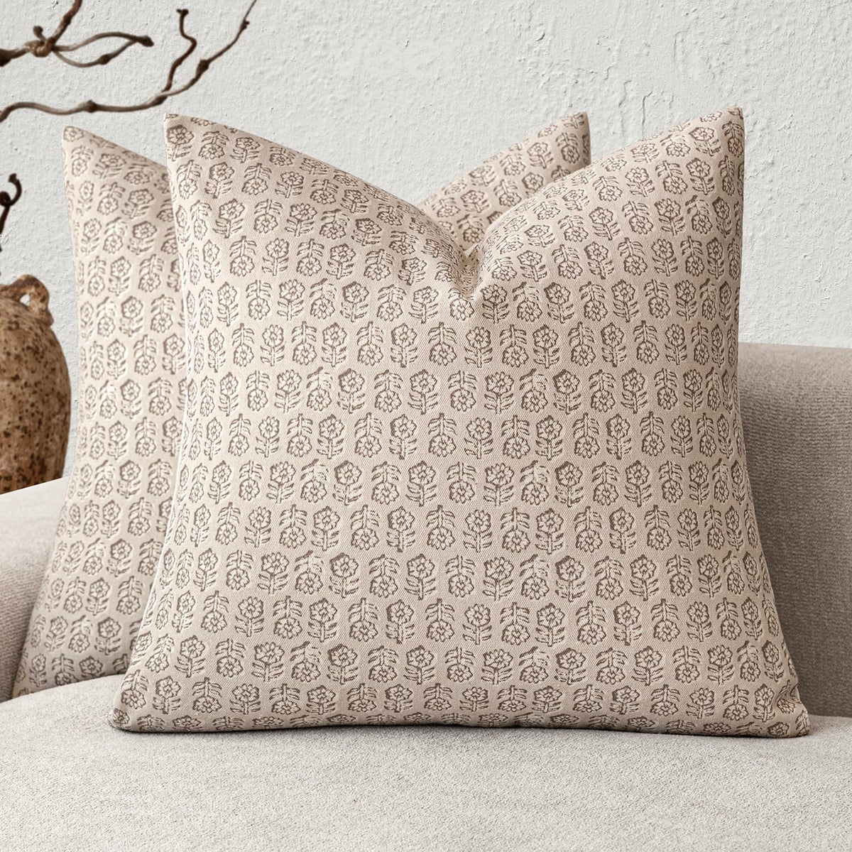 Foindtower housse avant motif floral, apporte charme décoratif