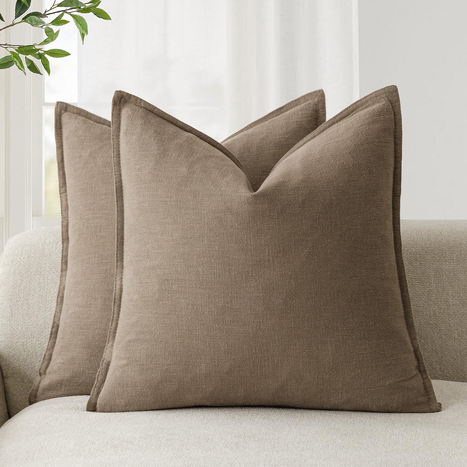 Foindtower housse face entière couleur cocoa brown pour décoration chaleureuse