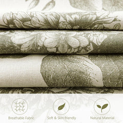 Foindtower gros plan tissu lin-coton-rayon, toucher doux et durable