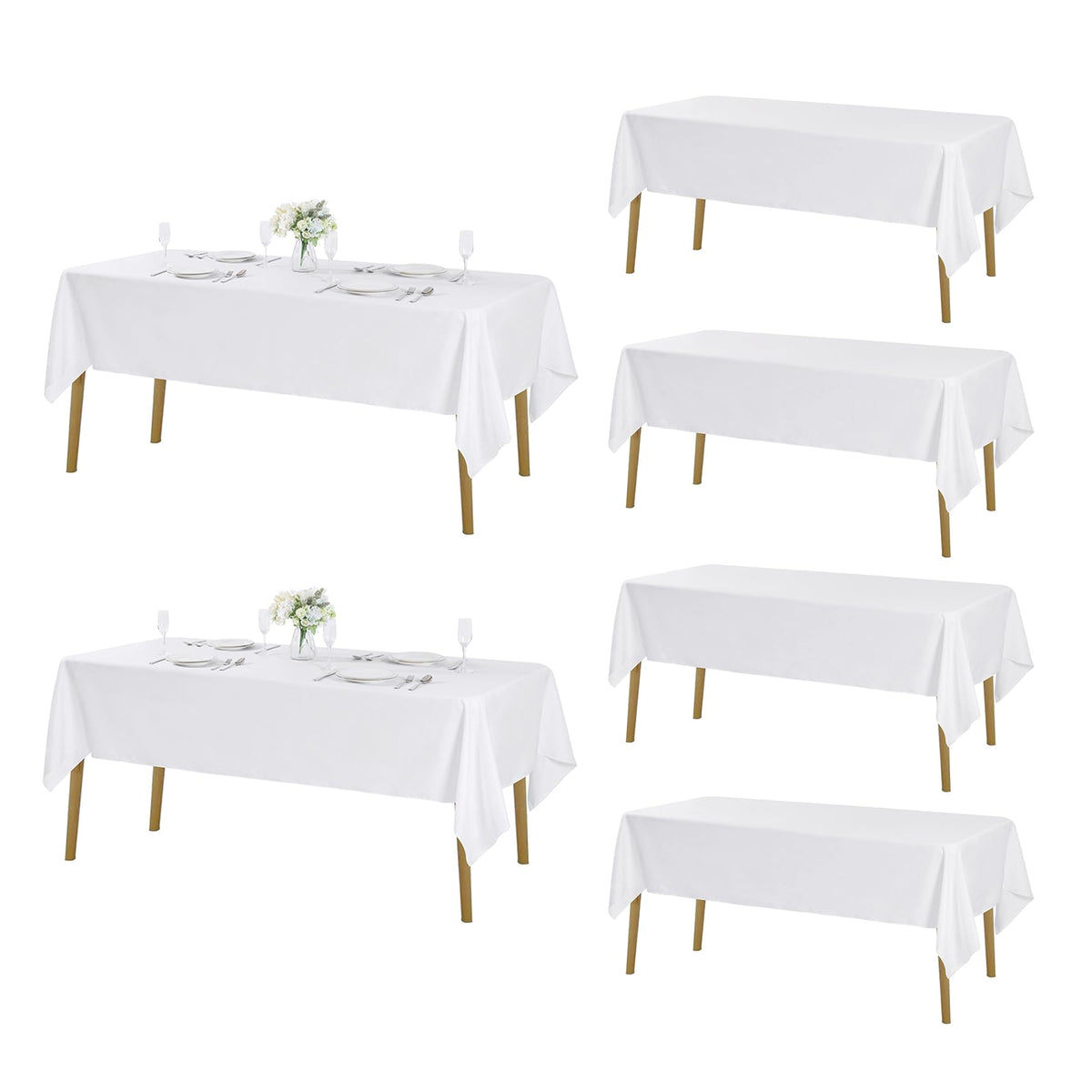 Fokitut nappe rectangulaire face avant montrant coupe nette et finition pour table élégante