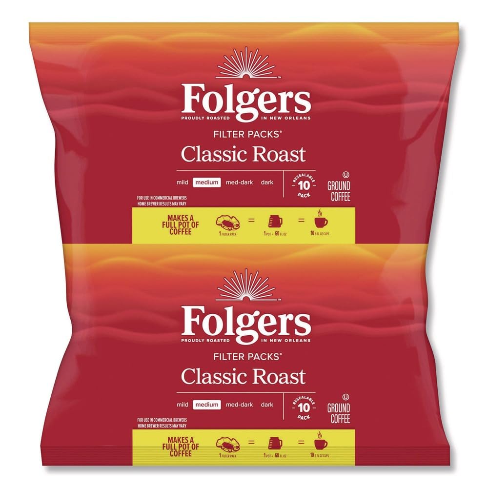 Folgers sachet filtre gros plan sur texture du filtre, extraction uniforme