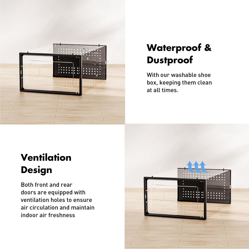 Foluck porte avant ouverte avec baskets pour accès facile et ventilation