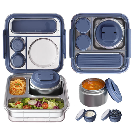 Fomazi face avant de la boîte repas montrant un rangement compact et pratique
