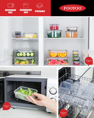 FOOYOO contenants empilés dans le frigo pour gain d’espace