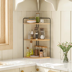 Forest Angle organiseur en usage avec produits de soin accessibles